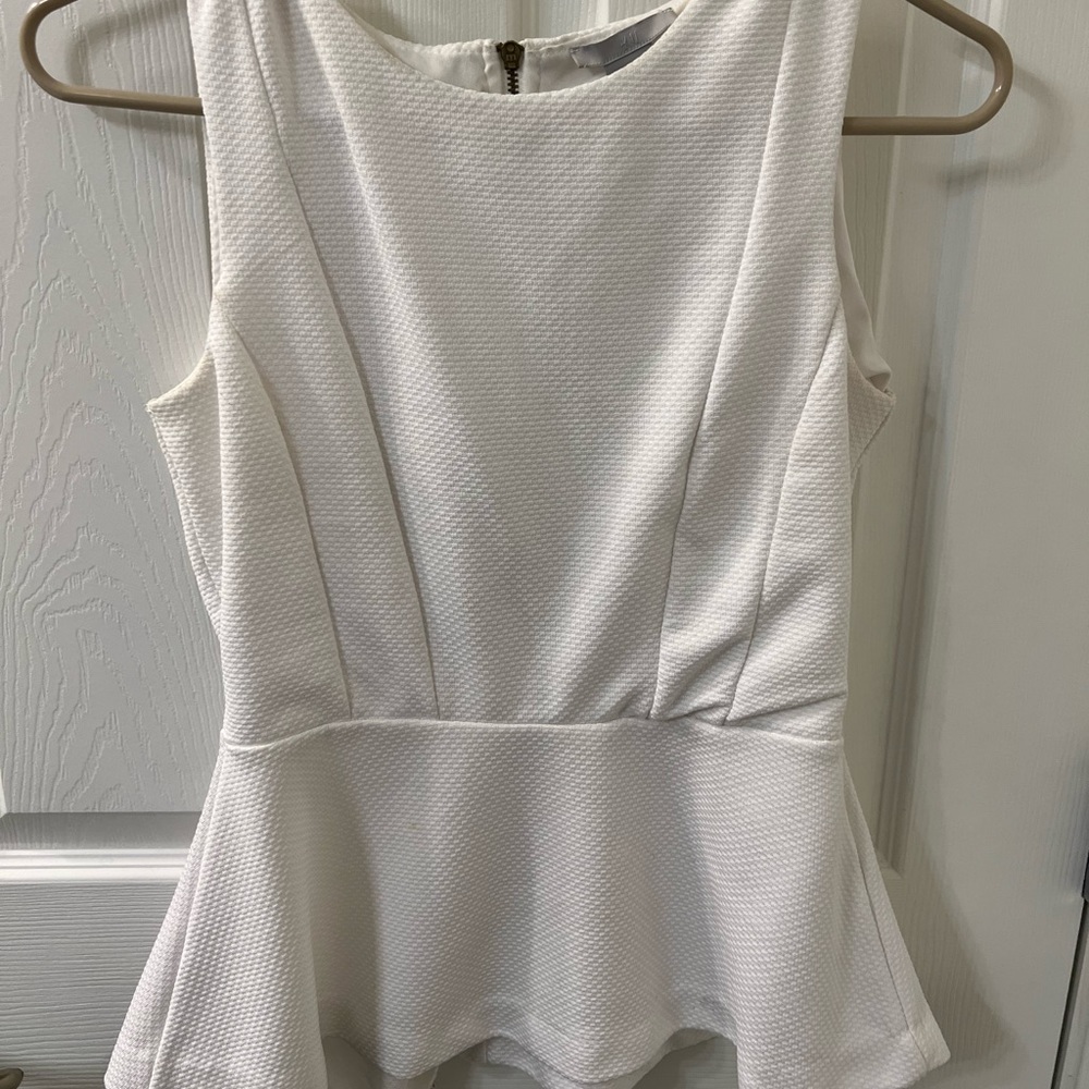 White Perplum Top